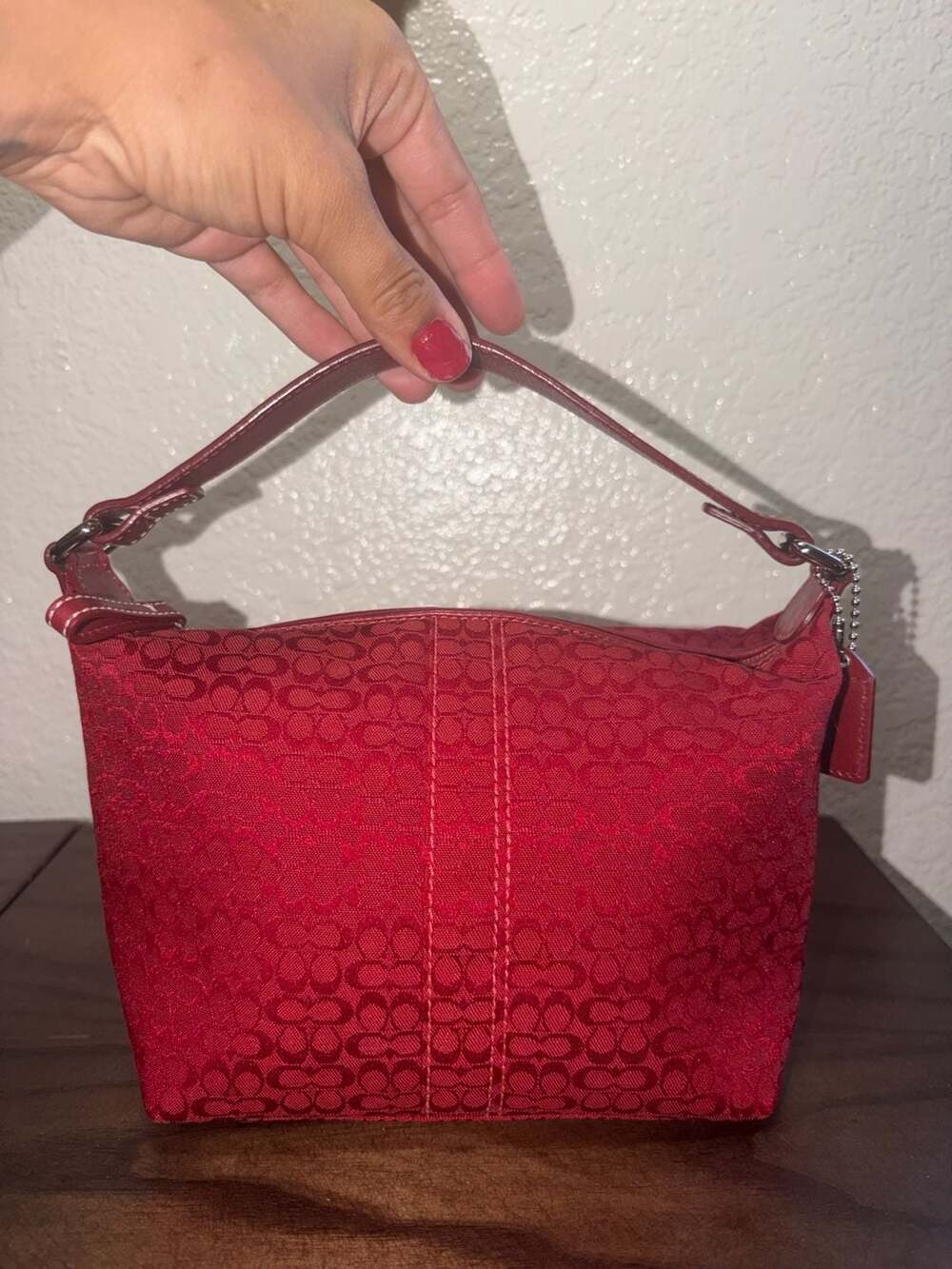 Coach Vintage Red Signature C’s Mini Handbag